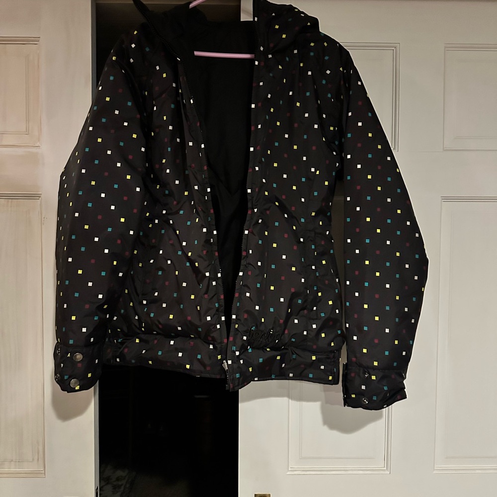 Burton Reversible Ski/Snowboard Jacket with Colorful Squares or Black